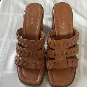 Brand new Marc Fisher Women's Tan Woven Sandals